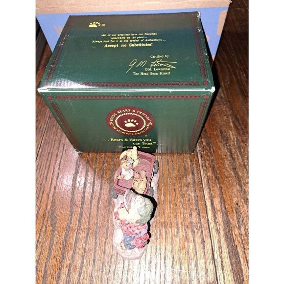 Vintage 1999 Boyds Bears The Bearstone Collection Huck w Mandy Zoe Zack Rollin - Picture 7 of 8